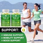 Wogorgt Hemp Oil softgels texture close up