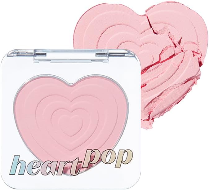 ETUDE Heart Pop Duo Blush, Soft Glow Cheek Colors, Natural Highlight & Glossy Finish, Lightweight Dual-Tone Formula, Korean Makeup Artist Collab, Compact 0.2 oz - Envy Flash - Image 12