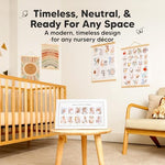 KeaBabies newborn baby shower gift keepsake frame with customizable phrase inserts and kraft packaging box.