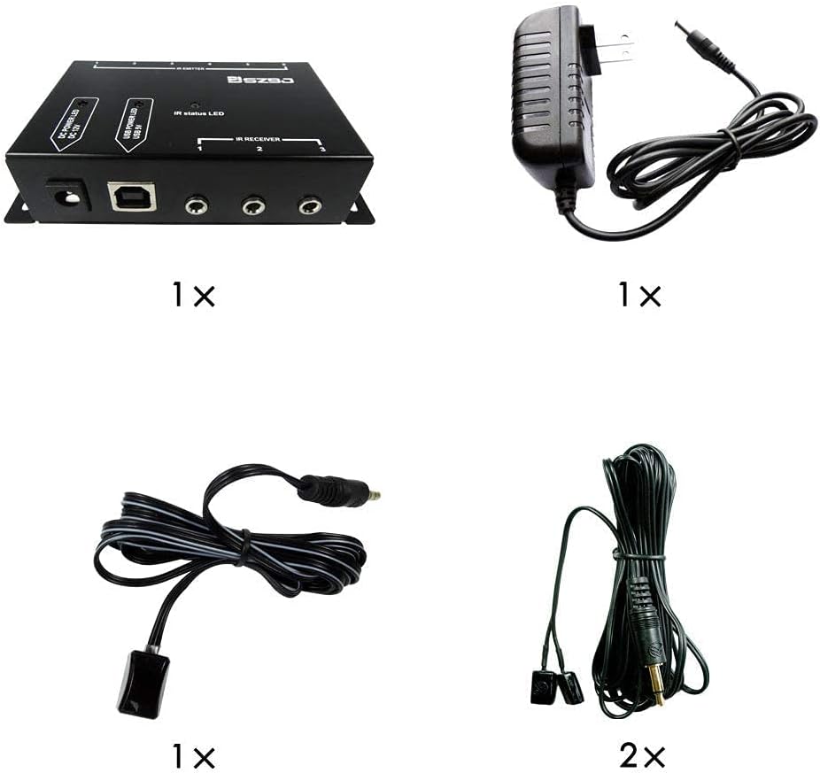 SZBJ IR receiver and dual head emitter transponder cables