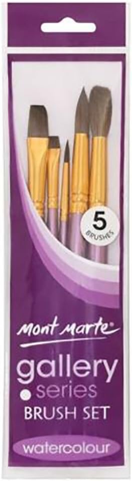 Mont Marte Gallery Series Watercolour Brush Set front view art supplies