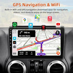 Kobanoica touchscreen interface displaying CarPlay menu for Jeep Wrangler.