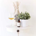 Heavy duty canvas wine tote bag showing fabric texture