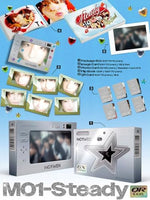 NCT WISH Steady smart album contents showing flip book image cards and official photocard components