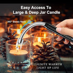 KTEBO rechargeable lighter showing LED battery life indicator lights.