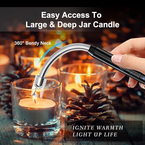 KTEBO rechargeable lighter showing LED battery life indicator lights.