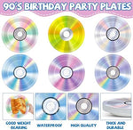 Sixty count 90s throwback music party dessert tableware set