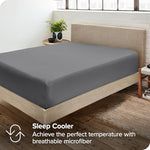 Bare Home fitted sheet elastic edge demonstration