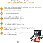 Chris Colloidal home generator setup alongside the electronic testing components