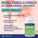 Welmate AREDS 2 eye supplement label showing ingredient details
