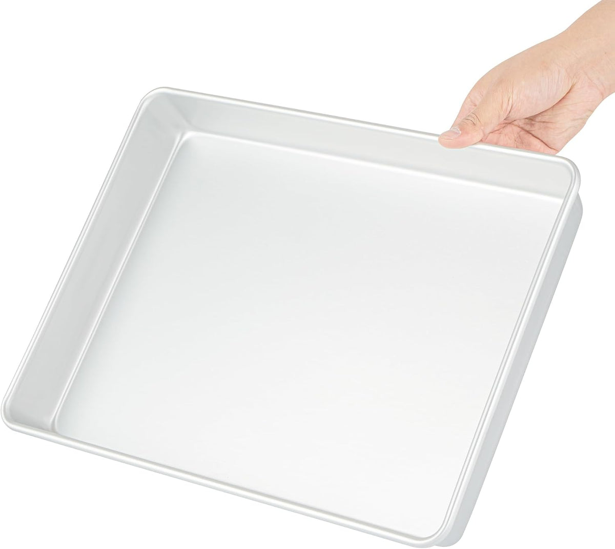Restaurantware-Met Lux 15 x 12 x 2 Inch Straight-Sided Baking Tin, 1 Rectangular Cake Pan - Oven-Ready, Freezable, Anodized Aluminum Baking Sheet Cake Pan, Greaseproof, For Birthday - Image 9