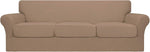 Easy-Going 2 Pieces Stretch Sofa Slipcover for Armchair Washable | Spandex Soft Fitted Sofa Couch Cover for Living Room Washable Furniture Protector with Bottom Kids Pet Light Gray - Image 11