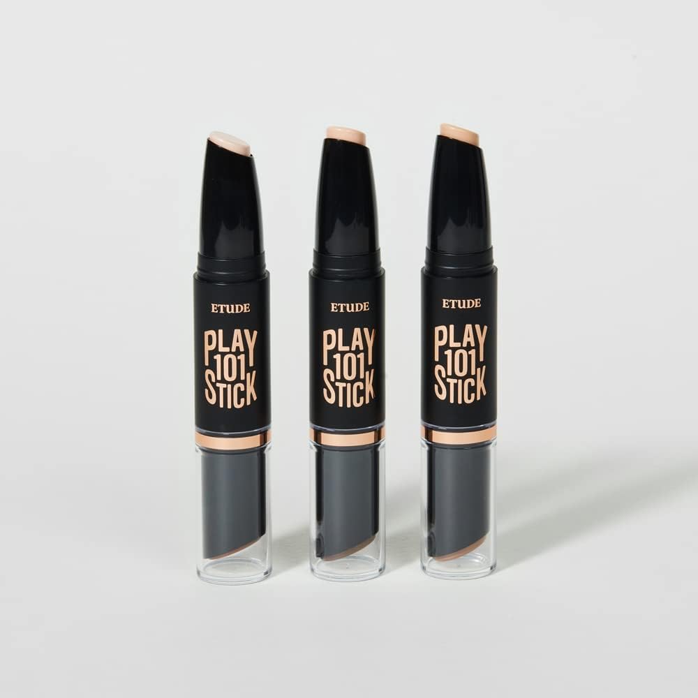 Travel friendly dual sided cream contour and highlight stick application guide
