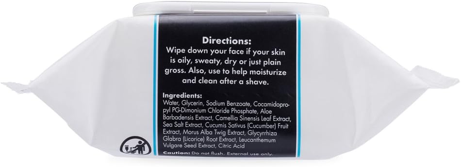 DUDE Wipes - 30 Unscented Face & Body Wipes with Sea Salt & Aloe - Alcohol Free Hypoallergenic Cleansing - Image 4