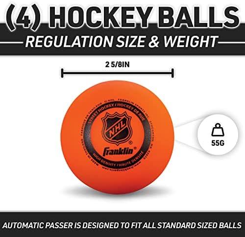 Franklin NHL One Timer hockey training aid loaded with four included street hockey balls.