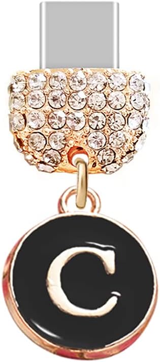 Elise and Fonda crystal anti dust plug front view