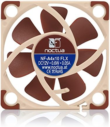 Noctua mini cooling fan showcasing the premium self-stabilizing oil bearing assembly and frame structure.