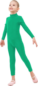 Girls Unitards Long Sleeve Full Body Leotard Kids Turtleneck Bodysuit for Dance Costume Gymnastics 3-12 Years - Image 14