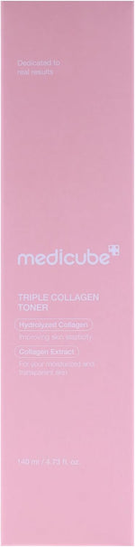 Medicube Triple Collagen Toner ingredient highlights graphic
