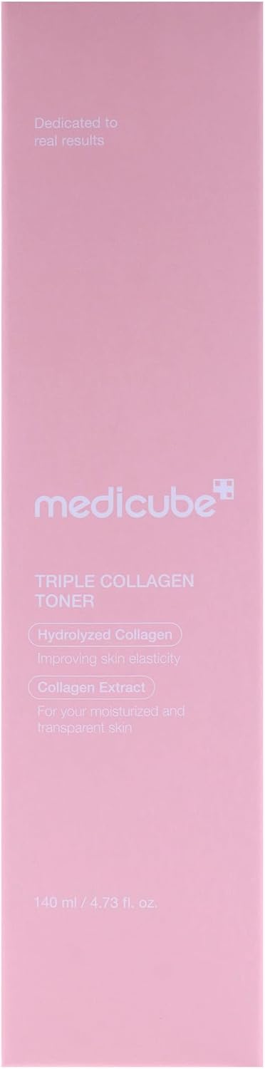 Medicube Triple Collagen Toner ingredient highlights graphic