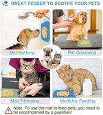 Food-grade silicone pet slow feeder mat with included spatula