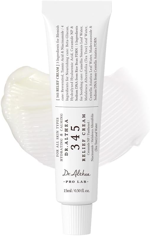 Dr Althea 345 Relief Cream front view packaging of Korean vegan moisturizer