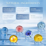 Texture shot of YOYORY light blue gel eye masks for deep hydration