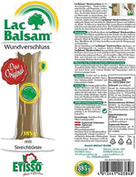 Etisso LacBalsam tree plaster tube detailing the built in brush applicator for easy garden use.