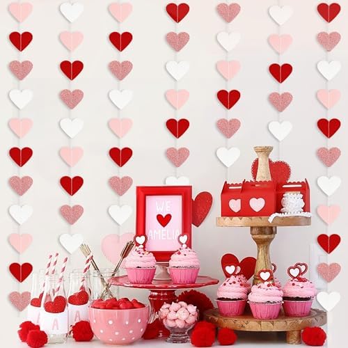 Eight packs of premium Valentine anniversary party backdrops laid out flat