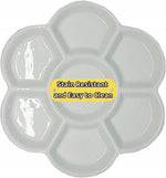 Dtacke 3 inch ceramic paint palette angled view for mixing