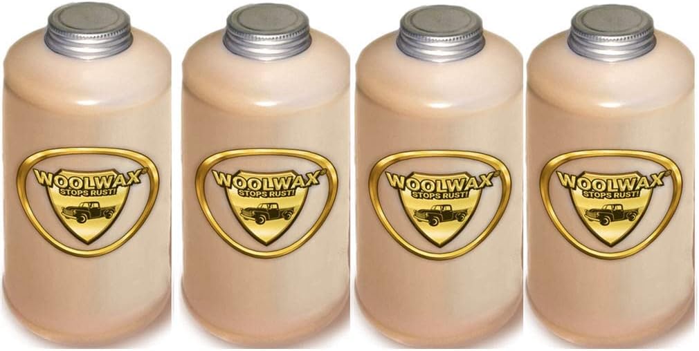 Woolwax Lanolin Auto Undercoating four quart bottles pack front view