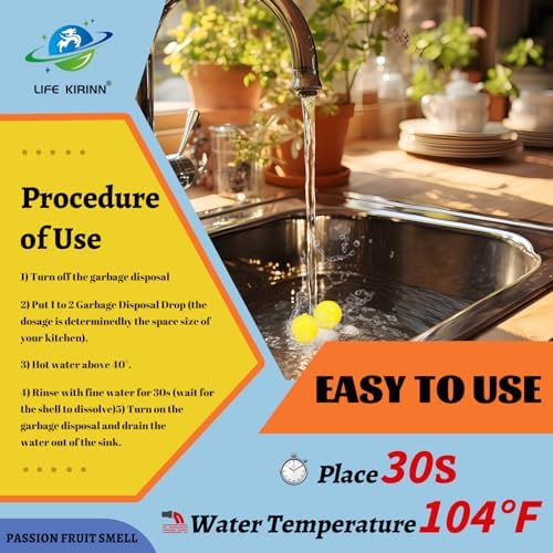 Kitchen sink odor eliminator capsules in container