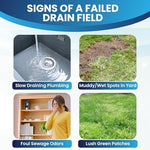ProDissolve septic treatment jar next to home plumbing system