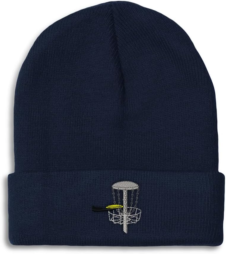 Speedy Pros disc golf embroidery beanie front view