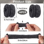 Black elastic finger cots applied to index finger showing stretchable material benefits