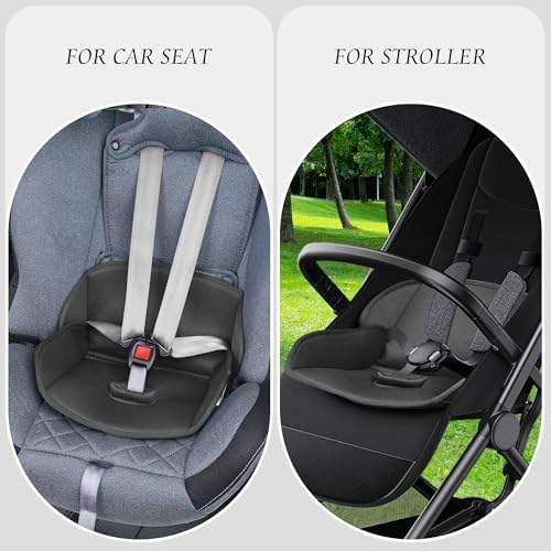 Side profile of baby piddle pad in a modern stroller
