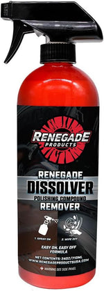 Renegade Products Dissolver 24 Ounce bottle front view showing metal polishing compound remover label.