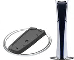 Kinear black minimalist vertical stand displayed on tabletop setup