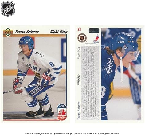 Authentic USA imported 1991-92 Upper Deck high series hockey box displaying Teemu Selanne and Dominik Hasek