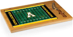 Picnic Time NCAA Icon Glass Top Cutting Board and Knife Set front view