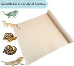 Leopard gecko enclosure setup with REPTILE LINERS beige substrate mat