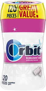 USA-imported ORBIT Bubblemint 120 count resealable travel pack