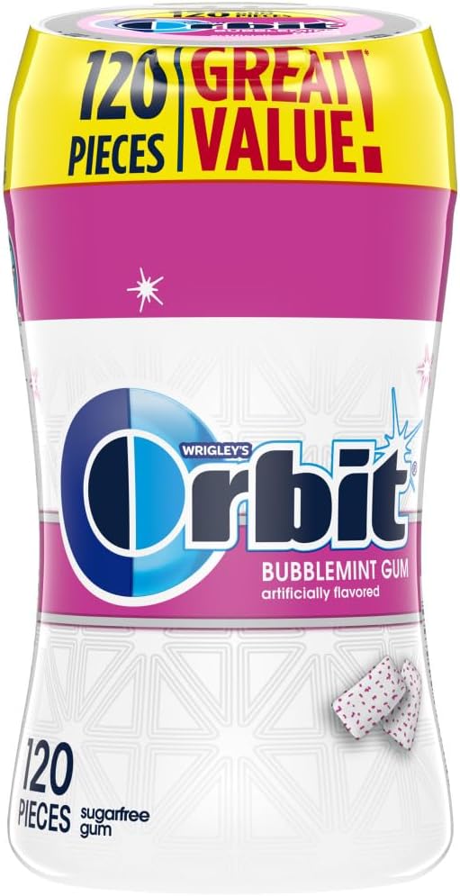 USA-imported ORBIT Bubblemint 120 count resealable travel pack