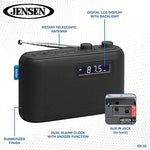 Jensen SR-50 alarm clock controls and buttons close up