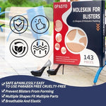 Opasyo blister pads package content showing the variety of adhesive stickers.