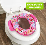 Packaging graphic of the authentic imported Nickelodeon toddler bathroom training gear.