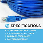 Steren high speed 350MHz computer network patch cord packaging side view