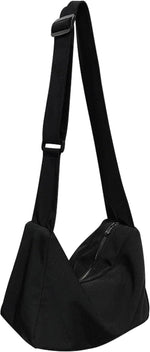 Lizbin black messenger bag front view crossbody