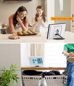 Laivli heavy duty metal stand supporting a large seventeen inch tablet