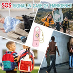Guiartec pink personal safety alarm size comparison